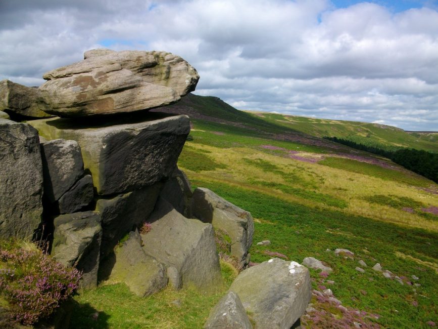 Rocky edge in countryside