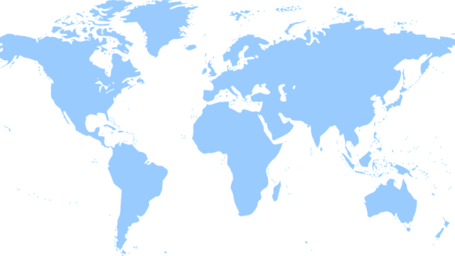 World map to show teaching locations