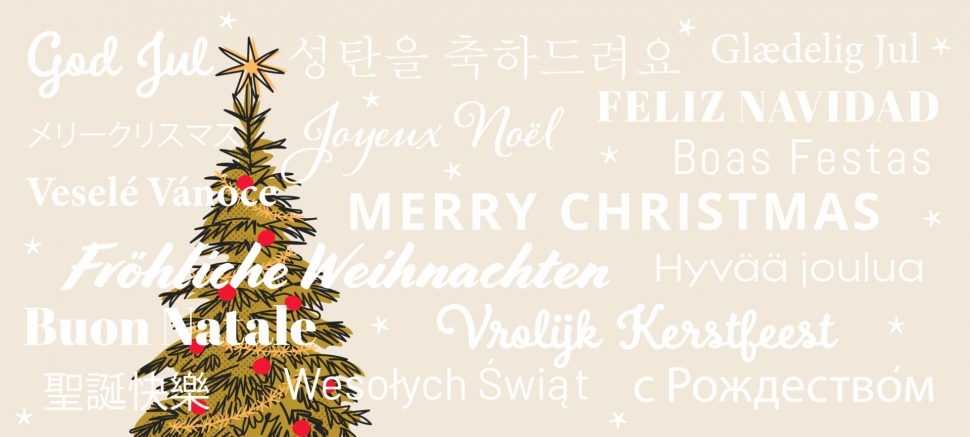 Merry Christmas in different languages